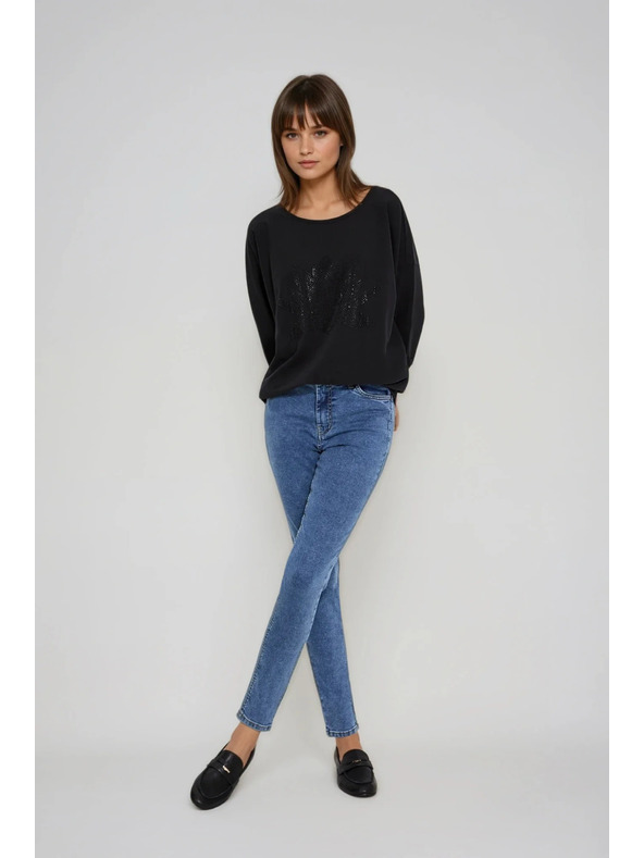 Moodo Pamučna bluza crna Moodo