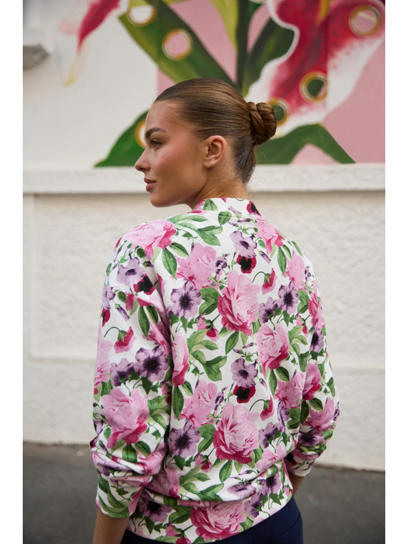 Moodo Otpeta bluza s cvjetnim uzorkom ružičasta Moodo
