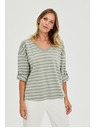 Moodo Bluza u prugama maslinasta Moodo