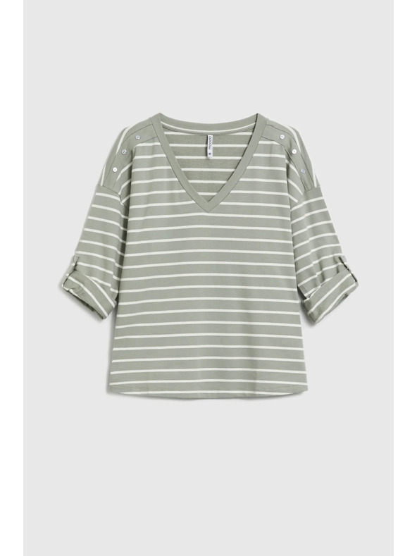 Moodo Bluza u prugama maslinasta Moodo