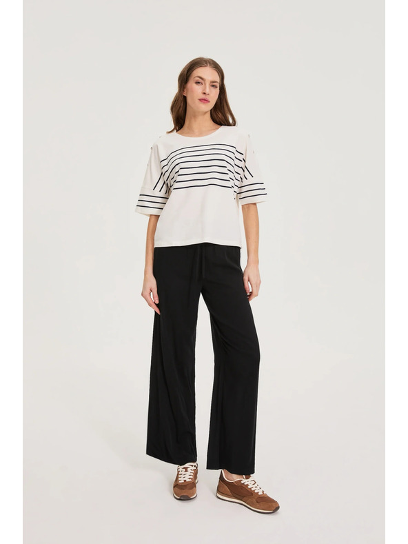 Moodo Prugasta dukserica bijela Moodo