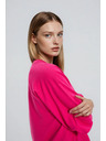 Moodo Džemper s kratkim i širokim rukavima fuksija Moodo