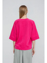 Moodo Džemper s kratkim i širokim rukavima fuksija Moodo
