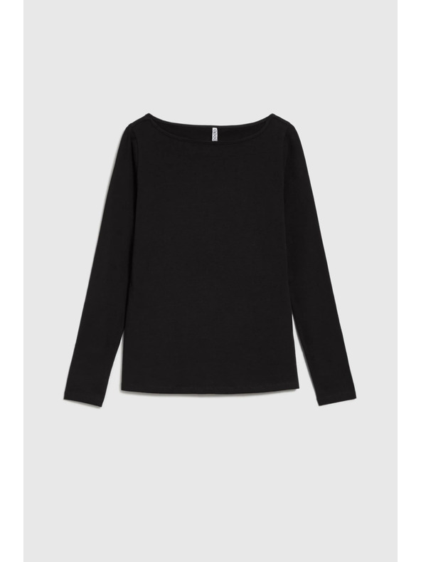 Moodo Uska crna bluza s dugim rukavima Moodo