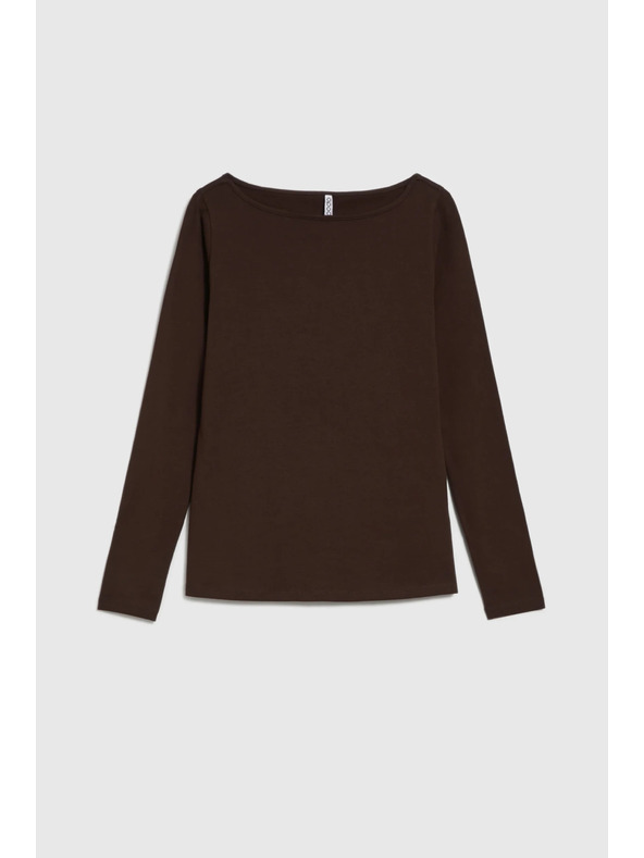Moodo Uska smeđa bluza s dugim rukavima Moodo