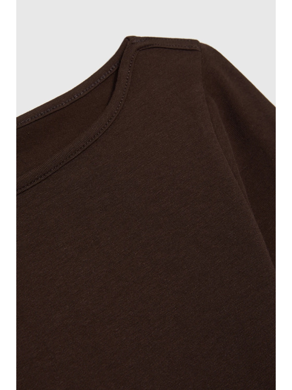 Moodo Uska smeđa bluza s dugim rukavima Moodo