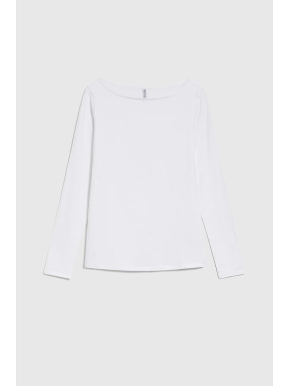 Moodo Uska bijela bluza s dugim rukavima Moodo