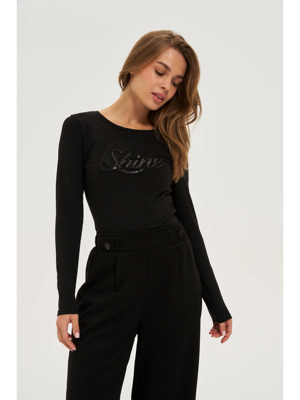 Moodo Bluza s šljokicama crna Moodo