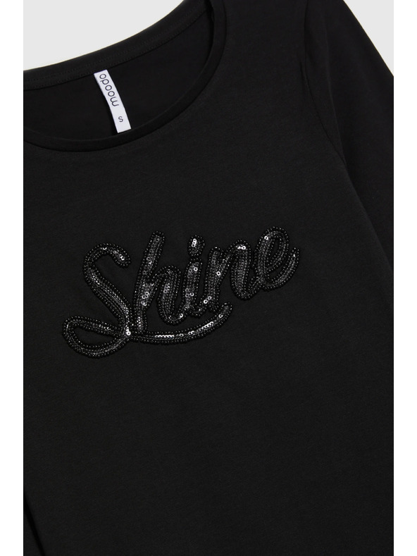 Moodo Bluza s šljokicama crna Moodo