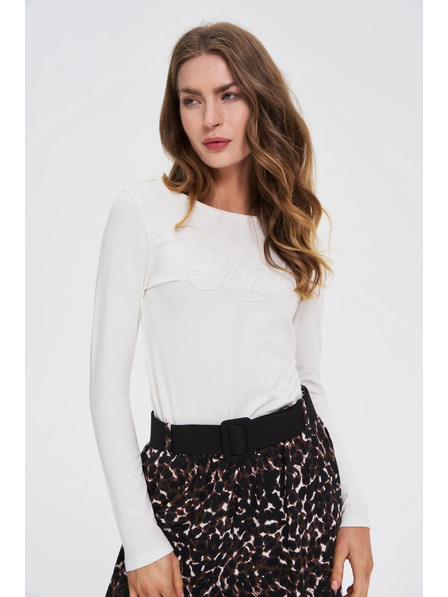 Moodo Bluza s šljokicama bijela Moodo