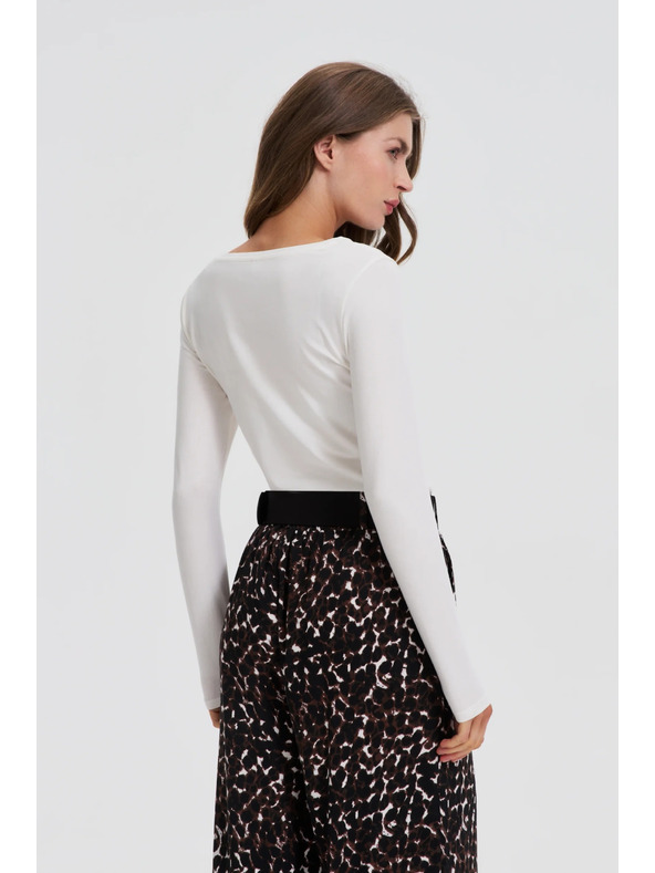 Moodo Bluza s šljokicama bijela Moodo