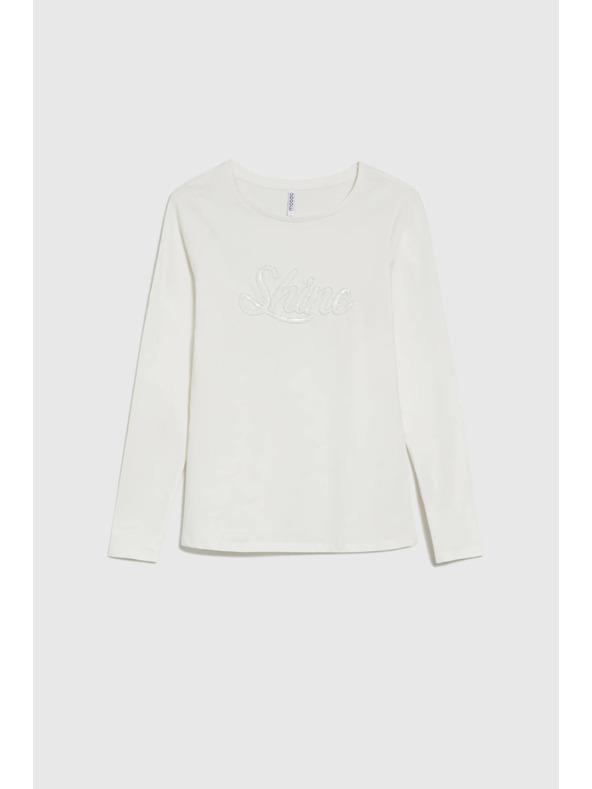 Moodo Bluza s šljokicama bijela Moodo