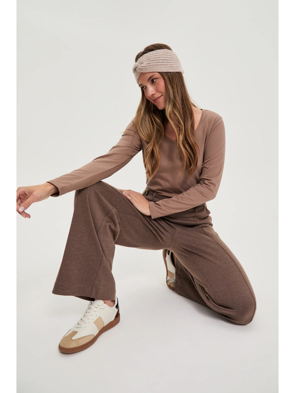 Moodo Pamučna majica svijetlosmeđa Moodo