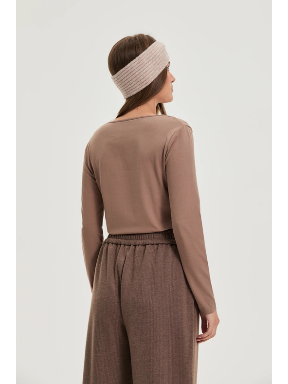 Moodo Pamučna majica svijetlosmeđa Moodo