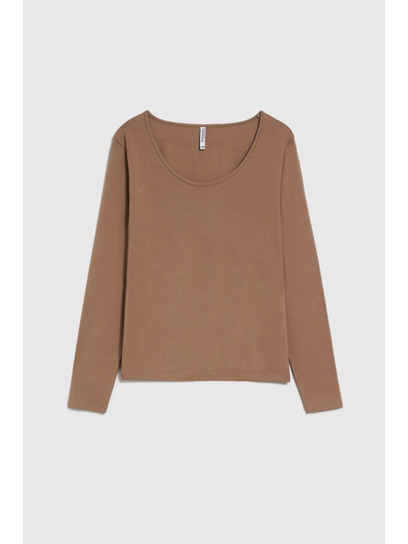 Moodo Pamučna majica svijetlosmeđa Moodo