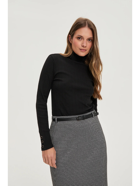 Moodo Cotton Turtleneck Black Moodo