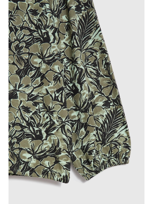 Moodo Maslinasto zelena cvjetna bluza Moodo