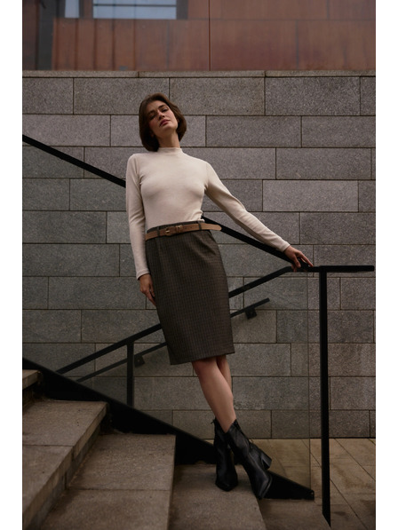 Moodo Bež bluza s ovratnikom Moodo