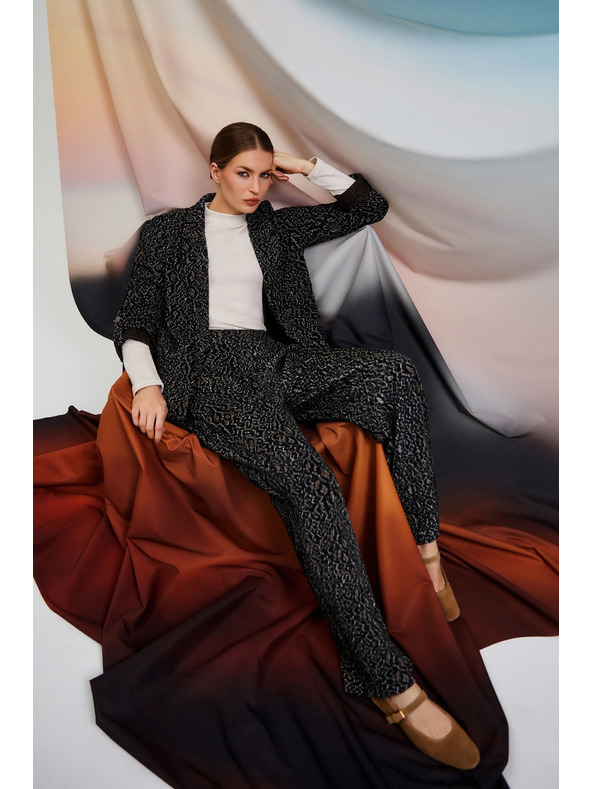 Moodo Bež bluza s ovratnikom Moodo