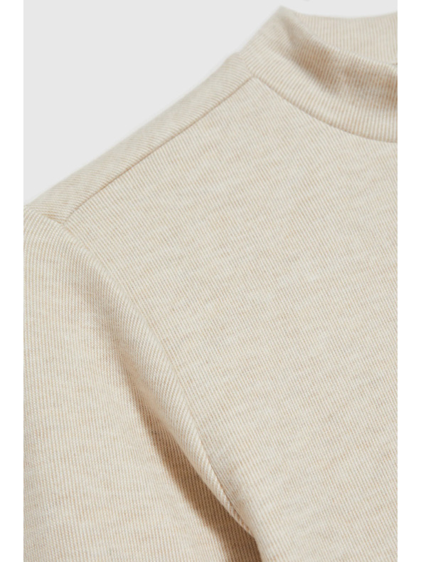 Moodo Bež bluza s ovratnikom Moodo