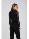 Moodo Crna bluza s prozirnim rukavima Moodo
