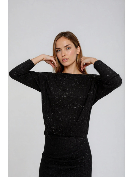 Moodo Sjajan top crni Moodo