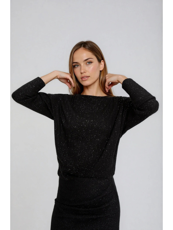 Moodo Sjajan top crni Moodo