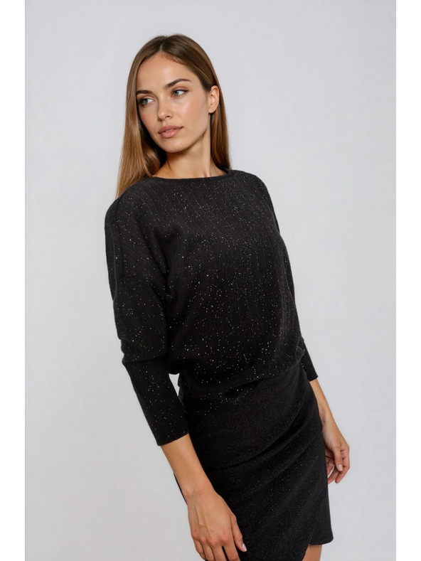 Moodo Sjajan top crni Moodo