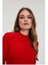 Moodo Crvena bluza s ukrašenim rukavima Moodo