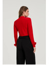 Moodo Crvena bluza s ukrašenim rukavima Moodo