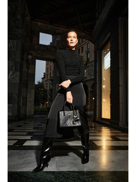 Moodo Sjajan top crni Moodo