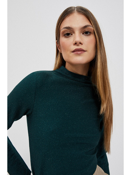 Moodo Bluza sa metalnom niti smaragdna Moodo