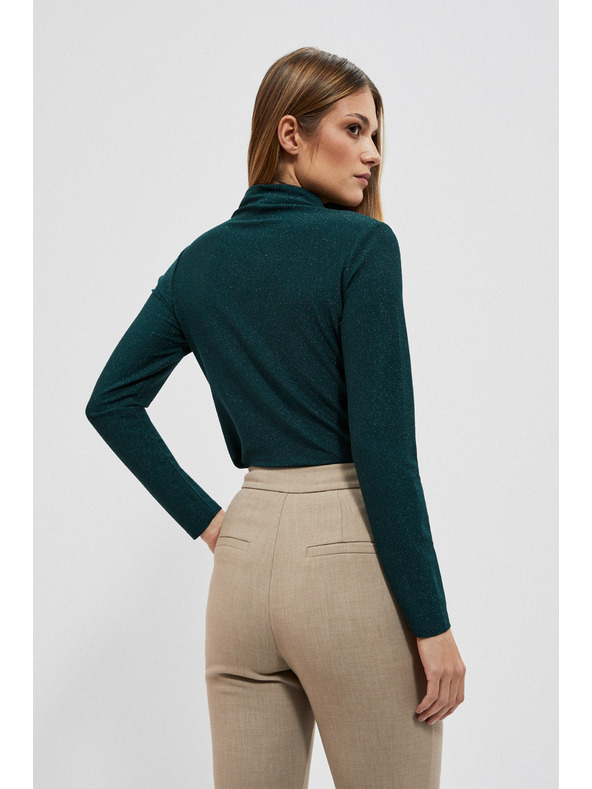 Moodo Bluza sa metalnom niti smaragdna Moodo