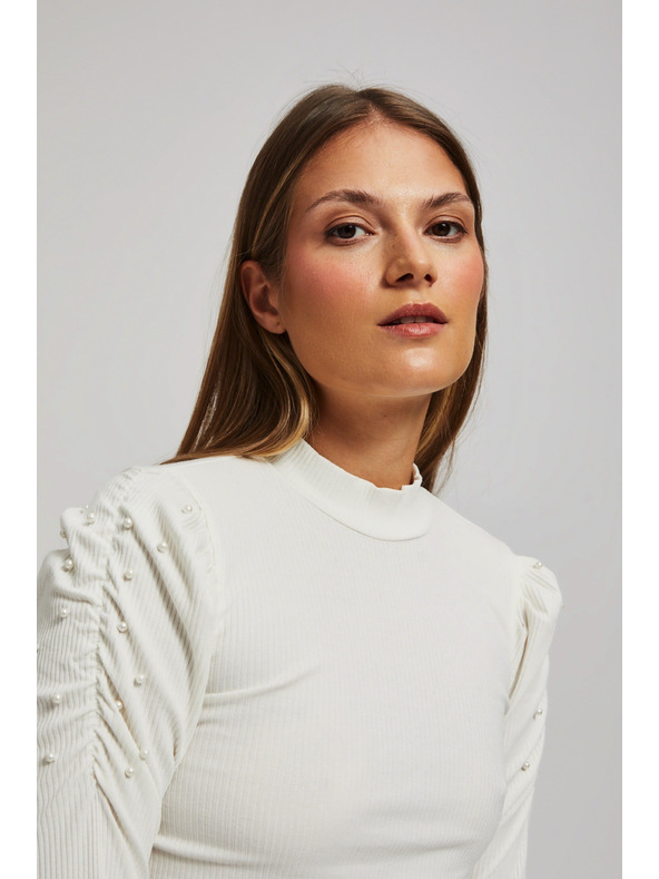 Moodo Bluza s napuhanim rukavima biserasta Moodo