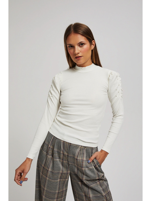 Moodo Bluza s napuhanim rukavima biserasta Moodo