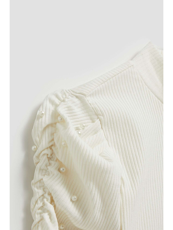 Moodo Bluza s napuhanim rukavima biserasta Moodo