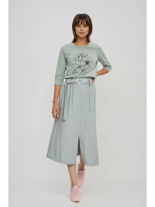 Moodo Bluza s cvjetnim printom maslinasta Moodo