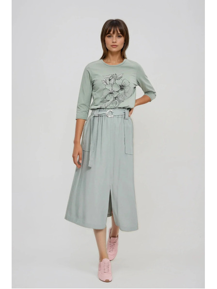 Moodo Bluza s cvjetnim printom maslinasta Moodo