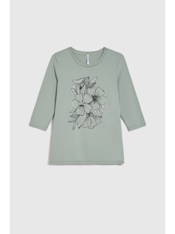 Moodo Bluza s cvjetnim printom maslinasta Moodo