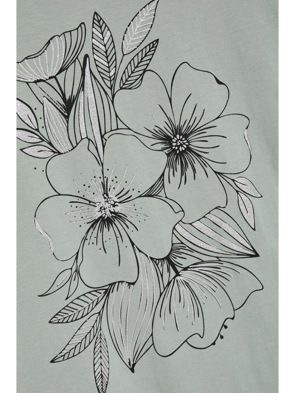 Moodo Bluza s cvjetnim printom maslinasta Moodo