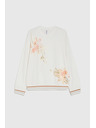 Moodo Pamučna bluza s printom bijela Moodo