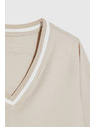 Moodo Pamučna bluza V-izreza bež Moodo