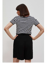 Moodo Pamučna majica prugasta crna Moodo