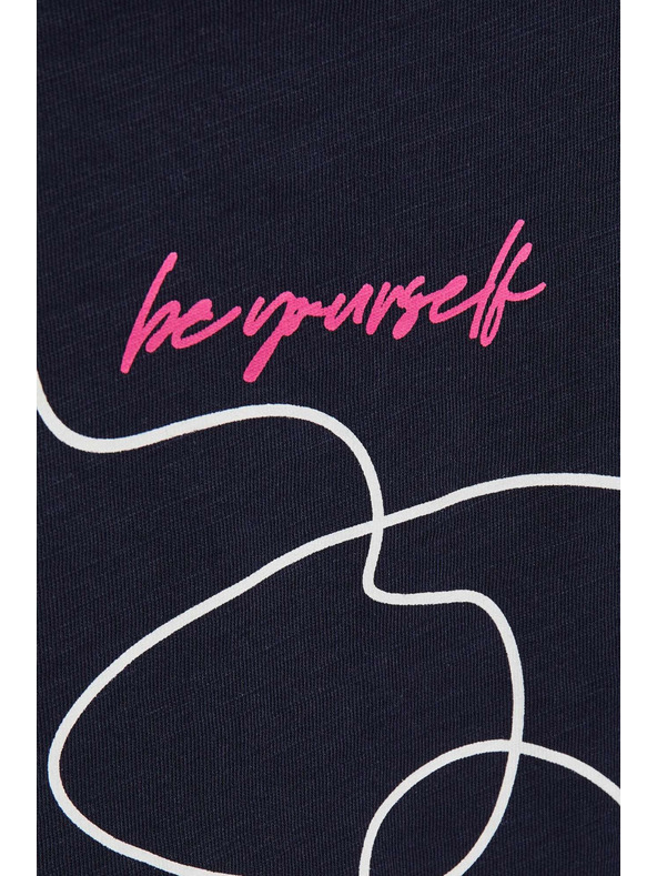 Moodo Bluza s printom lica granatna Moodo