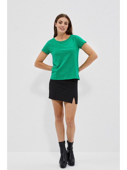 Moodo Pamučna majica s džepićem zelena Moodo