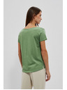 Moodo Pamučna majica okruglog izreza s džepićem maslinasta Moodo