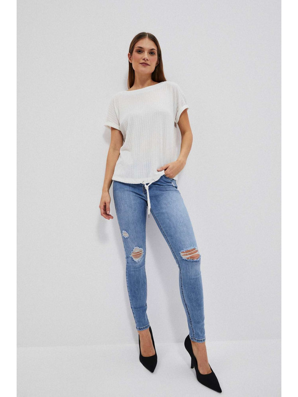 Moodo Top od strukturirane tkanine biserast Moodo