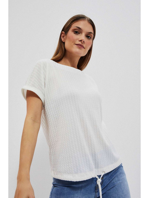 Moodo Top od strukturirane tkanine biserast Moodo