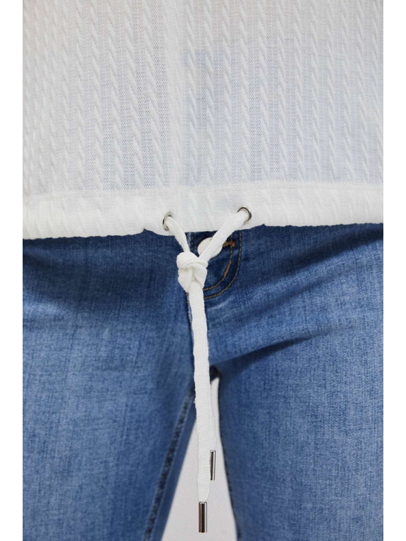 Moodo Top od strukturirane tkanine biserast Moodo