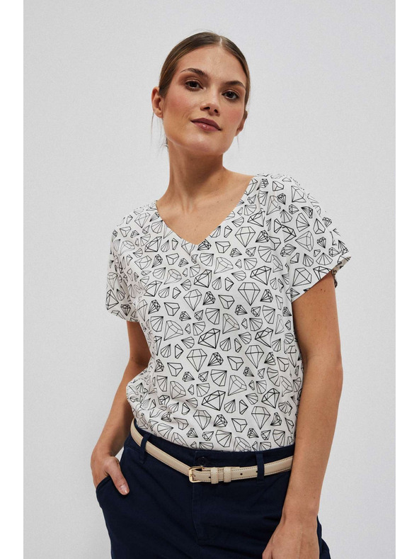 Moodo Majica s dekorativnim stražnjim djelom biserasta Moodo